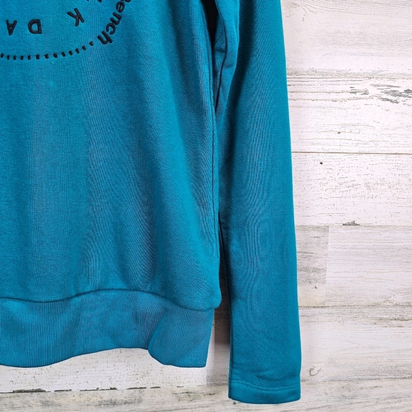 Bench Mikina Funnel Neck Zip Up Microfleece Small Teal Activewear Dancecore - Picture 12 of 15